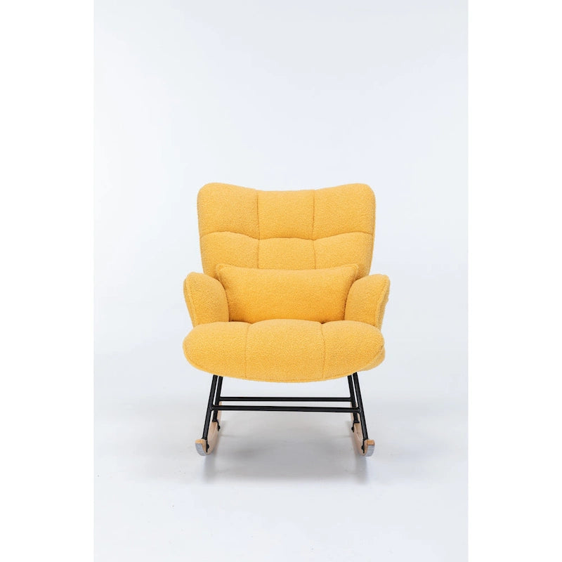 Rocking Chair Wingback Chair Modern Rocking Accent Chairs Glider Recliner for Living Room, Nursery, Bedroom