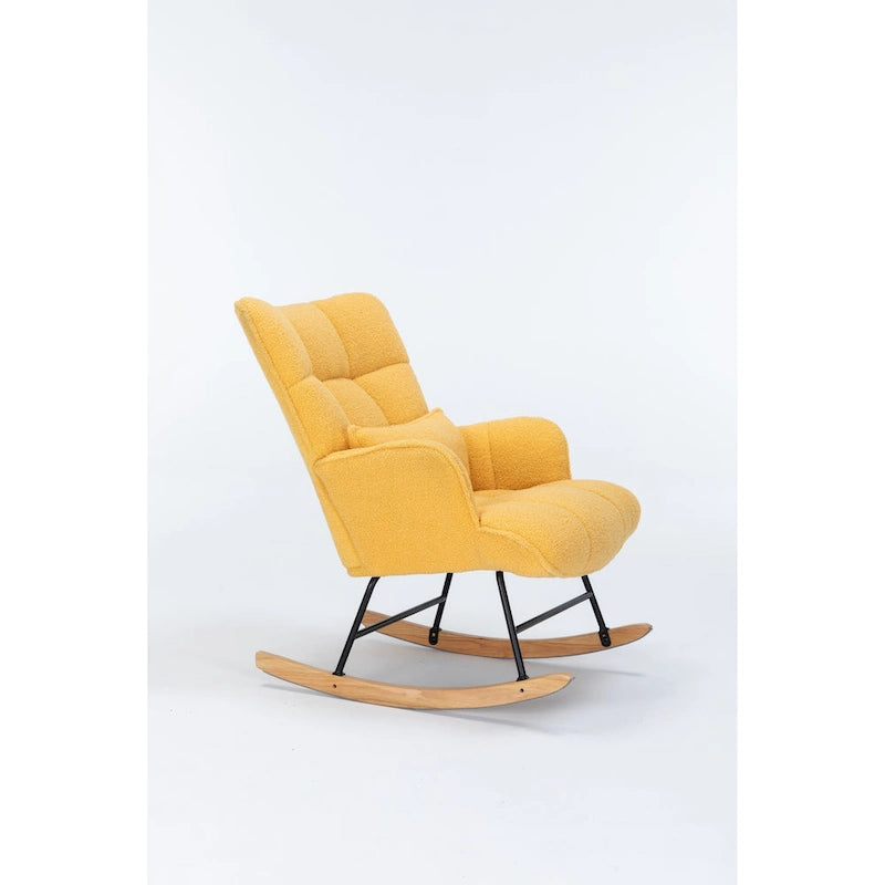 Rocking Chair Wingback Chair Modern Rocking Accent Chairs Glider Recliner for Living Room, Nursery, Bedroom