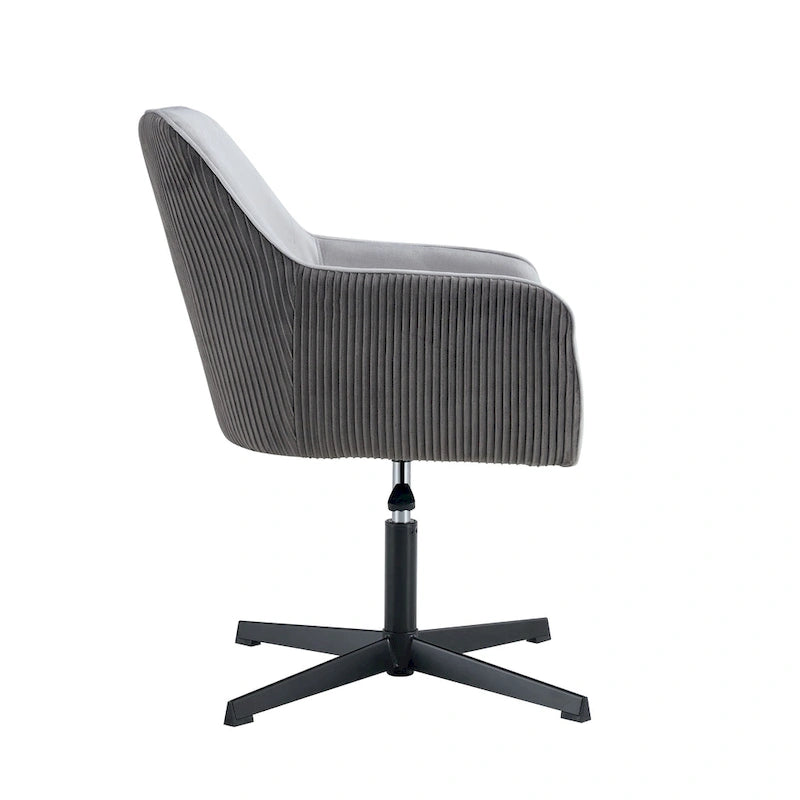 Antique Dark Grey Modern 25.6  Swivel Desk Chair