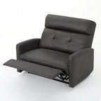 Modern Contemporary Recliner Chair (Double Seat), Fabric Loveseat with Plush Cushions