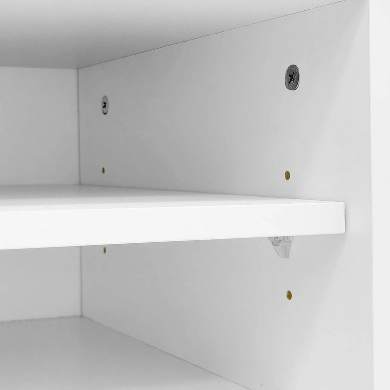 Extendable TV Stand with 2 Drawers and 4 Shelves