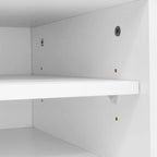 Extendable TV Stand with 2 Drawers and 4 Shelves