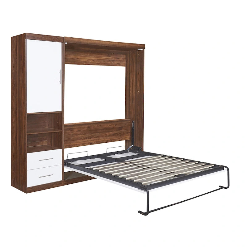 Full Size Murphy Bed Wall Bed with Cabinet