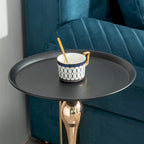 small round side table for small space