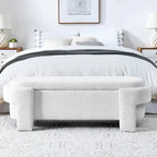 GDFStudio - Evelyn Chenille Upholstered Storage Bench with Turned Legs for Elegant Spaces