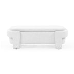 GDFStudio - Evelyn Chenille Upholstered Storage Bench with Turned Legs for Elegant Spaces