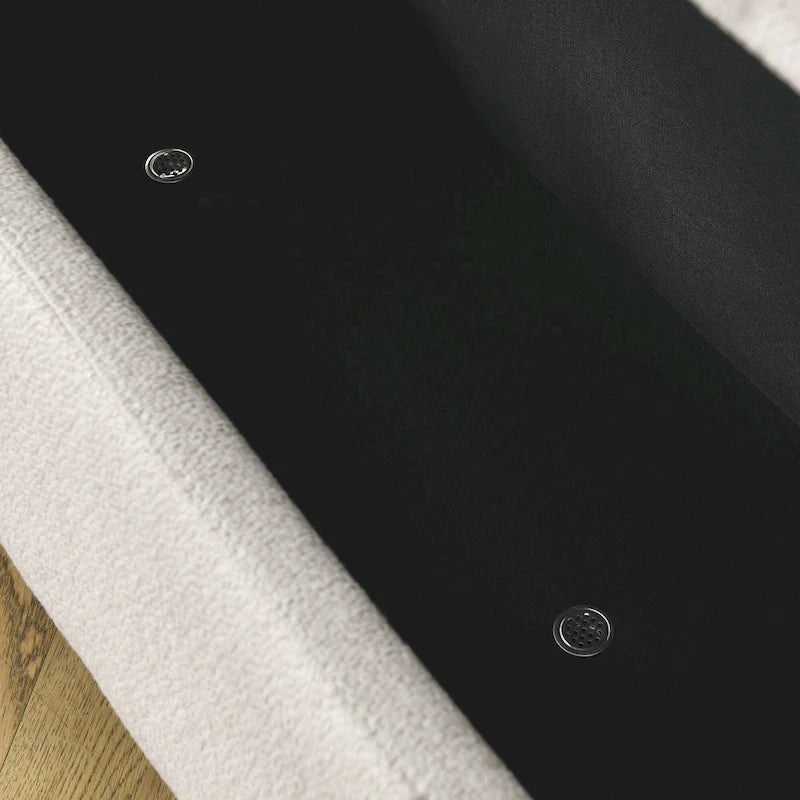 GDFStudio - Evelyn Chenille Upholstered Storage Bench with Turned Legs for Elegant Spaces