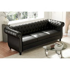 Naro Mid-Century 84  Modern 3 Seater Chesterfield Sofa Couches by Christopher Knight Home