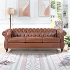 Naro Mid-Century 84  Modern 3 Seater Chesterfield Sofa Couches by Christopher Knight Home