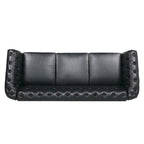 Naro Mid-Century 84  Modern 3 Seater Chesterfield Sofa Couches by Christopher Knight Home