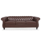 Naro Mid-Century 84  Modern 3 Seater Chesterfield Sofa Couches by Christopher Knight Home