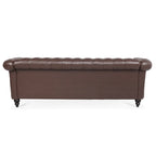 Naro Mid-Century 84  Modern 3 Seater Chesterfield Sofa Couches by Christopher Knight Home