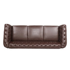 Naro Mid-Century 84  Modern 3 Seater Chesterfield Sofa Couches by Christopher Knight Home