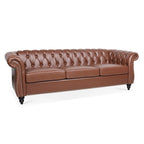Naro Mid-Century 84  Modern 3 Seater Chesterfield Sofa Couches by Christopher Knight Home