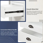 Modern L Shaped Executive Office Desk with 3 Drawers and Open Shelves for Home Office or Study Room Use