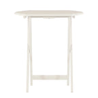Routed Edge Foldable Snack Tray Tables - 26.25  - White - Set of 2