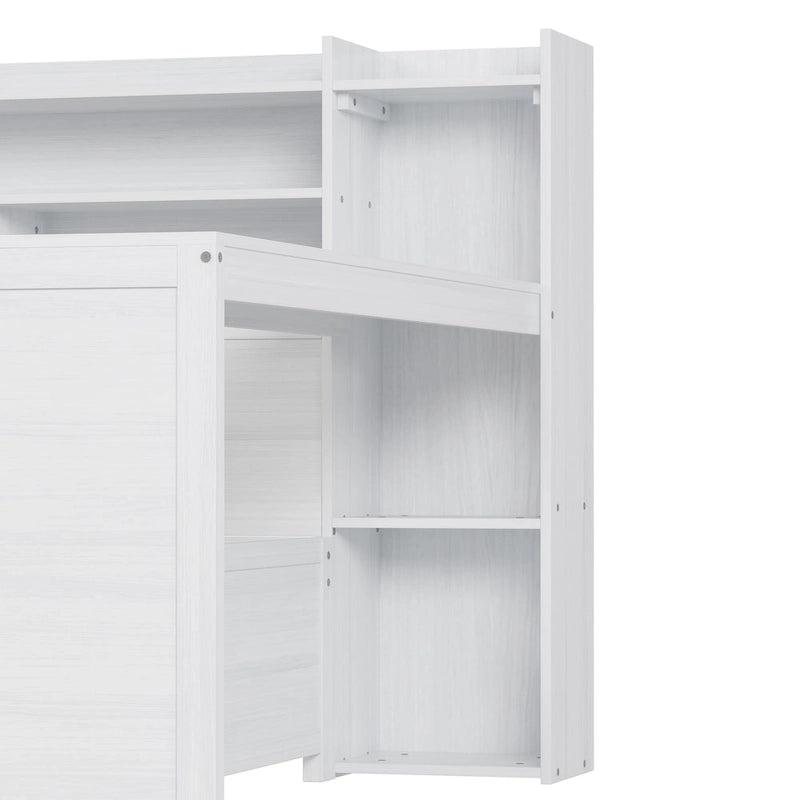 Twin Daybed with Shelves, Trundle & Desk