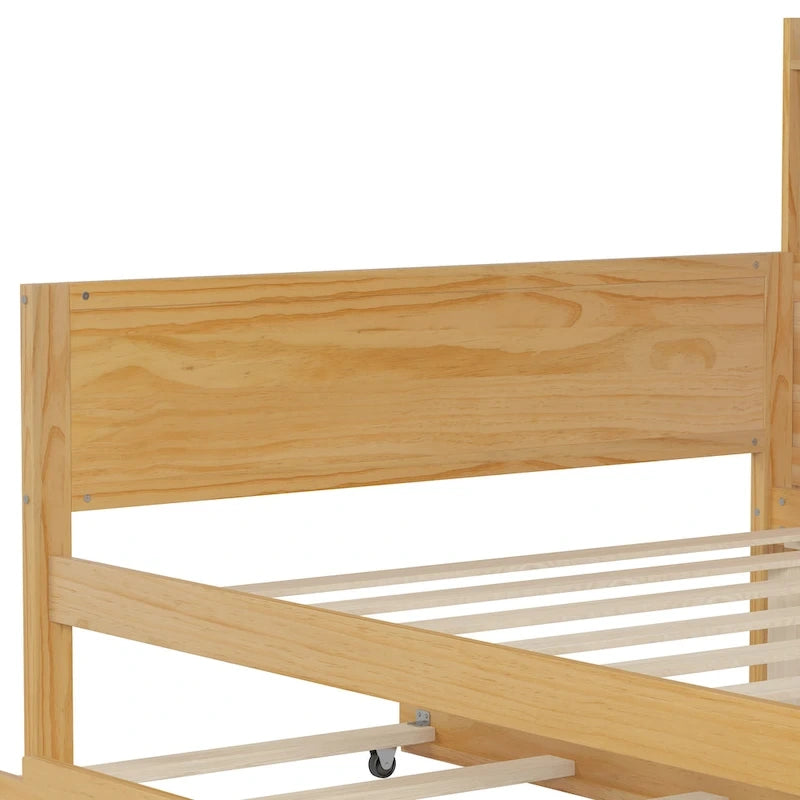 Twin Daybed with Shelves, Trundle & Desk