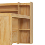 Twin Daybed with Shelves, Trundle & Desk