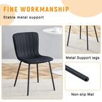 Classic Dining Chair Set of 4, Kitchen Armless Side Chair, Interior Decoration Chair with Metal Legs for Dining Room