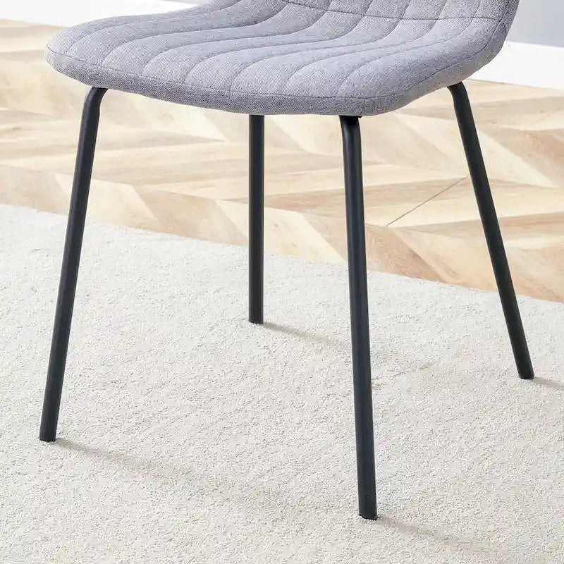 Classic Dining Chair Set of 4, Kitchen Armless Side Chair, Interior Decoration Chair with Metal Legs for Dining Room