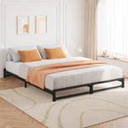 Metal Platform Bed Frame with Steel Slats Support
