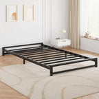 Metal Platform Bed Frame with Steel Slats Support