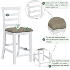 Multi-Functional Counter Height Dining Set Kitchen Bar Dining Table Set with 9 Wine Compartment Wine Glass Holders for Kitchen