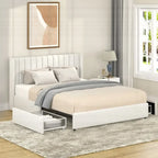 Luxurious Tufted Platform Bed with Dual Storage Drawers for Ultimate Comfort