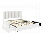 Luxurious Tufted Platform Bed with Dual Storage Drawers for Ultimate Comfort