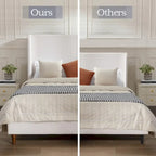 Graceful Wingback Upholstered King Bed for Dreamy Nights