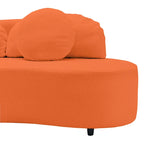 103.5  Lamb Velvet Armless Sofa with 6 Pillows and Floating Design