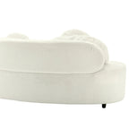 103.5  Lamb Velvet Armless Sofa with 6 Pillows and Floating Design