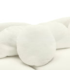 103.5  Lamb Velvet Armless Sofa with 6 Pillows and Floating Design