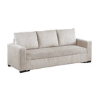 Billy Convertible Sofa Bed, Low Profile Leg, Ivory Corduroy 85 Inch