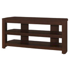 42 Inch Dark Brown Wood TV Stand with Open Shelves for 55 Inch TV Media Console for Living Room - 19.75 H x 15.5 W x 42 L