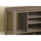 Contemporary Wood TV Console with Open Storage 48-Inch Entertainment Stand for 55 Inch Screens - 24.25 H x 17.25 W x 47.75 L