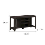 Contemporary Wood TV Console with Open Storage 48-Inch Entertainment Stand for 55 Inch Screens - 24.25 H x 17.25 W x 47.75 L