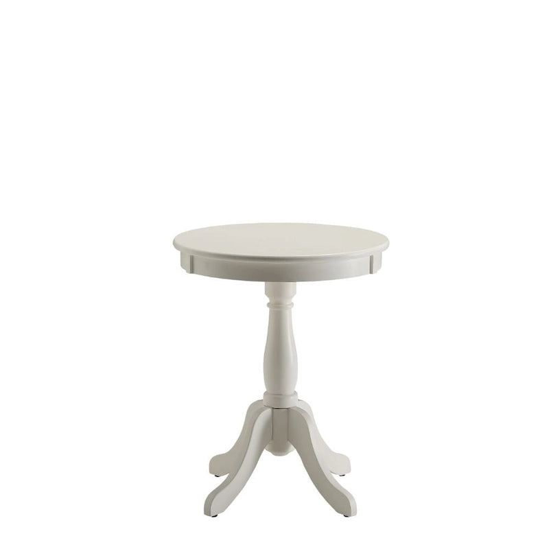 22  High Round Wooden Pedestal Side End Table with Matte Finish for Living Room or Bedroom - 18L x 18W x 22H