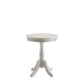 22  High Round Wooden Pedestal Side End Table with Matte Finish for Living Room or Bedroom - 18L x 18W x 22H