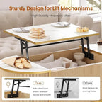 Lift Top Coffee Table Storage Compartment Barn Door