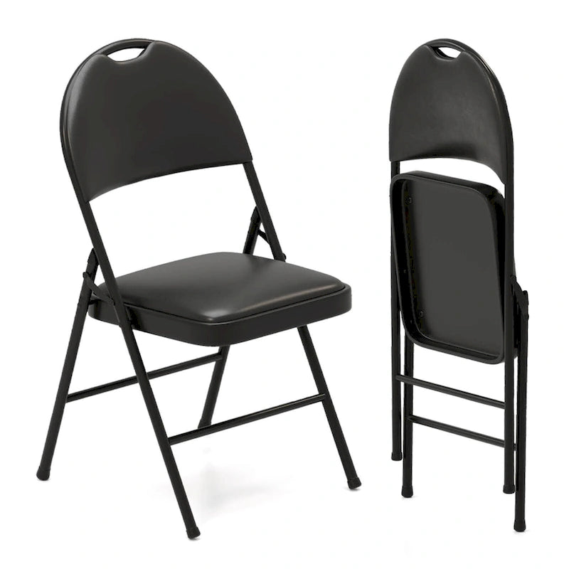 Costway 2/4/8/10/12 PCS Folding Padded Party Chairs with Metal Frame
