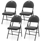 Costway 2/4/8/10/12 PCS Folding Padded Party Chairs with Metal Frame