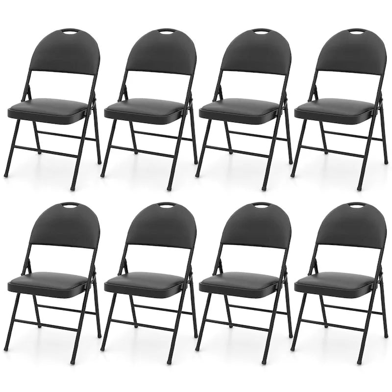 Costway 2/4/8/10/12 PCS Folding Padded Party Chairs with Metal Frame