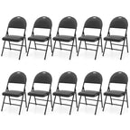 Costway 2/4/8/10/12 PCS Folding Padded Party Chairs with Metal Frame