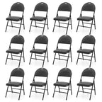 Costway 2/4/8/10/12 PCS Folding Padded Party Chairs with Metal Frame