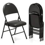 Costway 2/4/8/10/12 PCS Folding Padded Party Chairs with Metal Frame