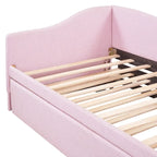 Twin Size Upholstered Daybed with Pop Up Trundle