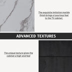 Glass Doors TV Stand for 70  TV, Media Console with 4 Drawers Floor Wood TV Media Center Table with Large Storage Cabinet