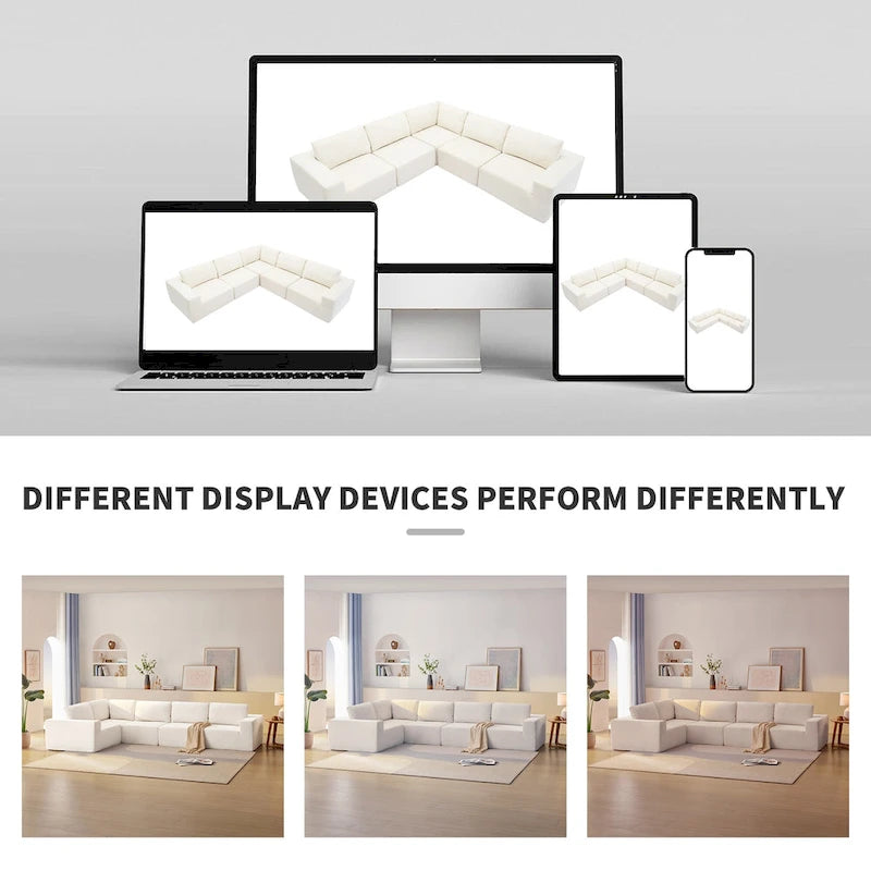 147  Modular Sectional Sofa,L Shaped Wide Seat Couch,Free Combination